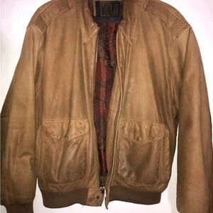 Winlit Vintage A-2 Style Leather Bomber Jacket